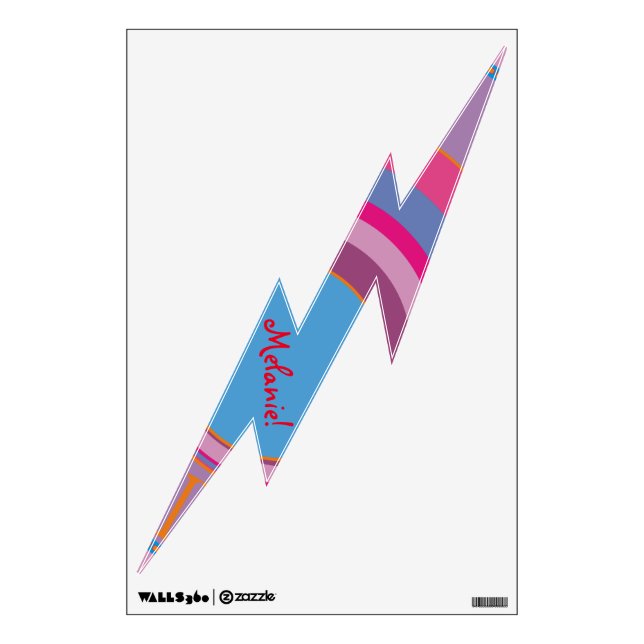 Custom girly pretty swirl circles lightening cute wall sticker (Front)