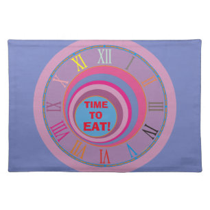 Custom girly pretty swirl circles tornado cute art cloth placemat