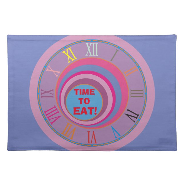 Custom girly pretty swirl circles tornado cute art cloth placemat (Front)