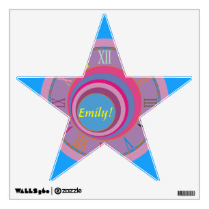 Custom girly pretty swirl circles tornado cute art wall sticker