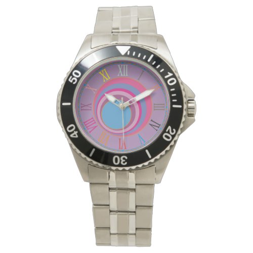 Custom girly pretty swirl circles tornado cute art watch