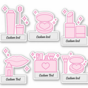 Custom girly stuff, makeup sticker, lipstick stick sticker