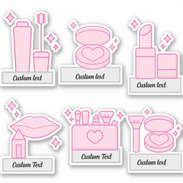 Custom girly stuff, makeup sticker, lipstick stick sticker (Front)