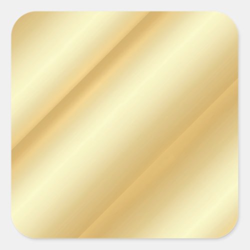 Custom Glamorous Faux Gold Blank Modern Template Square Sticker