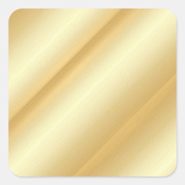 Custom Glamorous Faux Gold Blank Modern Template Square Sticker (Front)