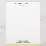 Custom Glamorous Faux Gold Elegant Modern Template Letterhead<br><div class="desc">Custom Glamorous Faux Gold Elegant Modern Template Letterhead.</div>