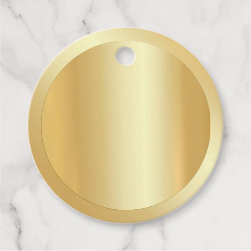 Custom Glamorous Faux Gold Modern Elegant Blank Favor Tags
