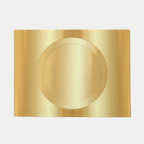Custom Glamorous Faux Gold Template Elegant Doormat