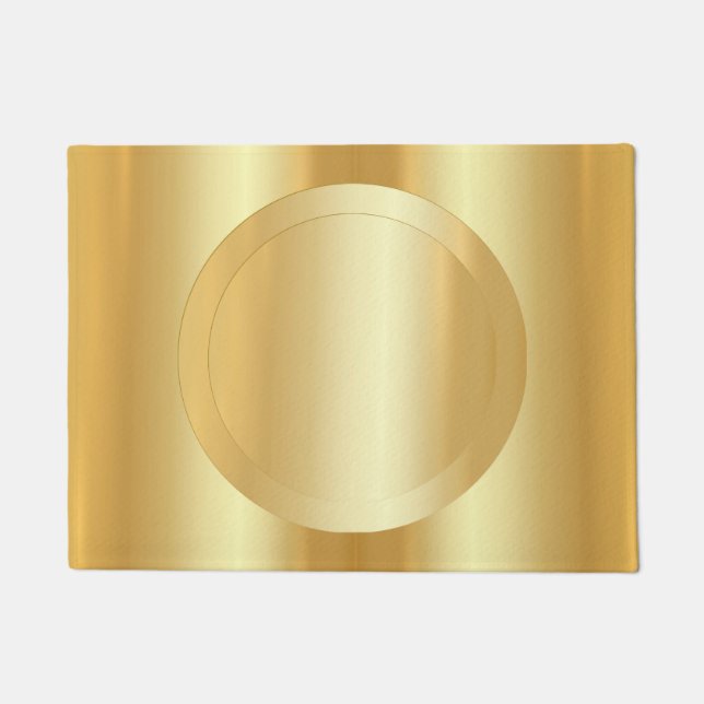 Custom Glamorous Faux Gold Template Elegant Doormat (Front)