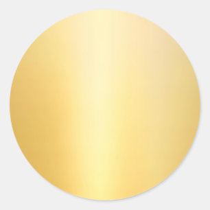 Custom Glamorous Gold Blank Template Classic Round Sticker