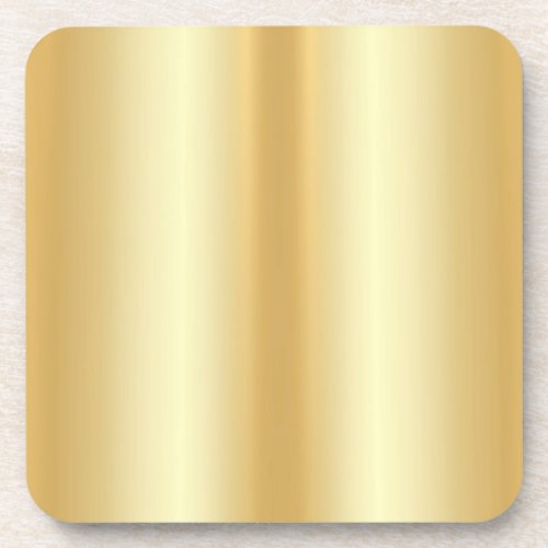 Custom Glamorous Gold Look Blank Template Modern Beverage Coaster