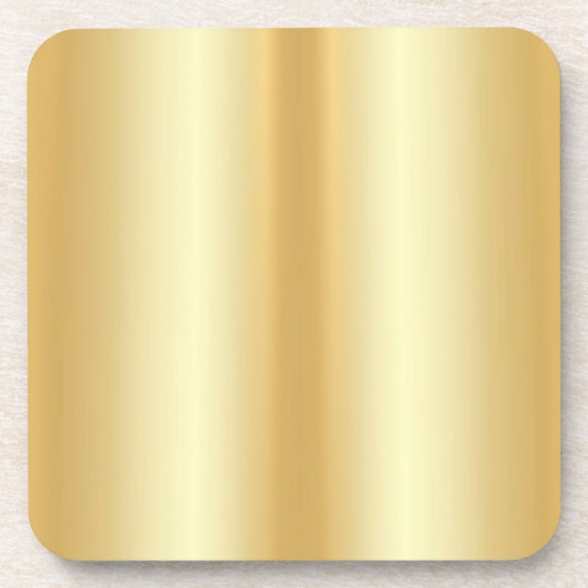Custom Glamorous Gold Look Blank Template Modern Beverage Coaster (Front)