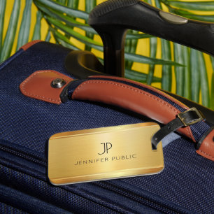 Custom Glamorous Gold Look Elegant Template Luxury Luggage Tag