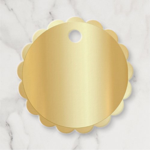 Custom Glamour Faux Gold Elegant Modern Blank Favor Tags