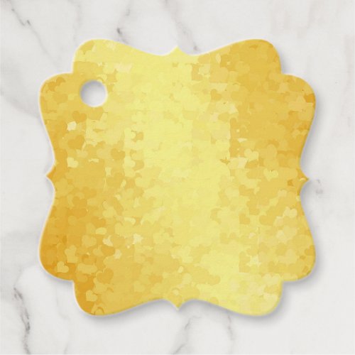 Custom Glamour Faux Gold Hearts Template Favor Tags