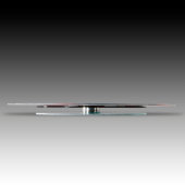 Custom Glass Lazy Susan Turntable (Side View)