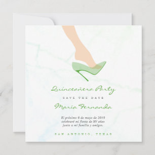Custom Glass Shoe Design for Quinceañera Party