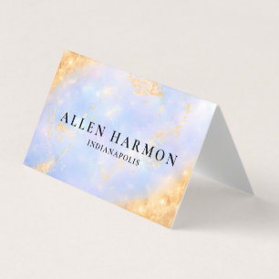 Custom Glitter Blue Opal Stone Background  Business Card