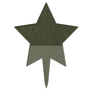 Custom Glitter & Matte Star Cake Topper