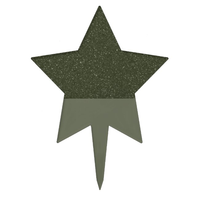 Custom Glitter & Matte Star Cake Topper (Front)