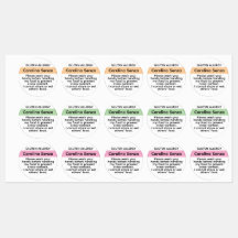 Custom Gluten Allergy Stickers Kids Lunch Safety