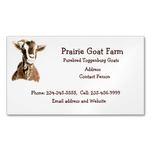 Custom Goat Farm Animal Business Card