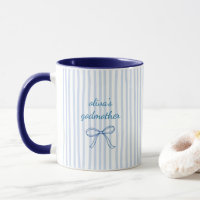 Custom Godmother Blue Stripe Ceramic