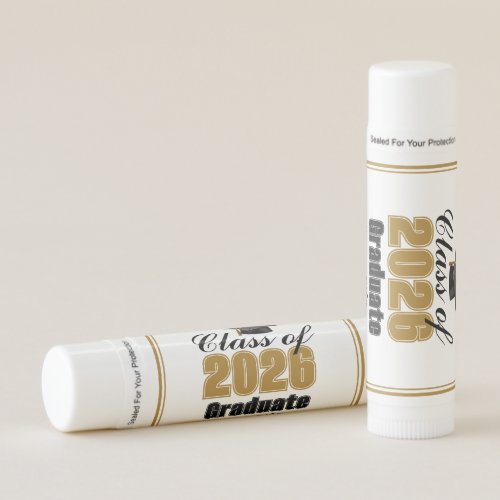 Custom Gold Black Class of 2026 Graduation Party