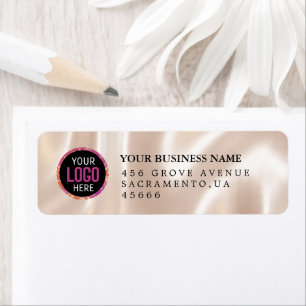 Custom gold Business Logo Return Address Label