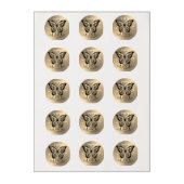 Custom Gold Butterfly Cupcake Toppers Edible Frosting Rounds (Sheet)