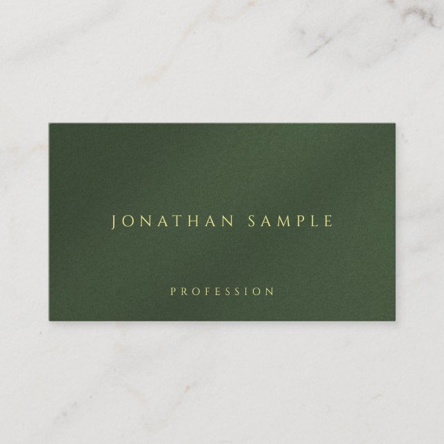 Custom Gold Color Text Premium Thick Luxury Business Card (Front)