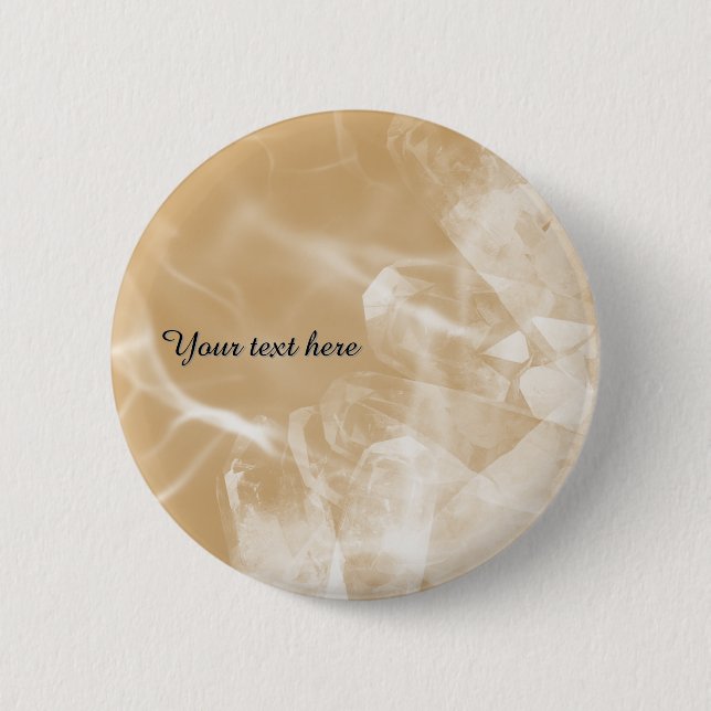Custom gold crystal badge button (Front)