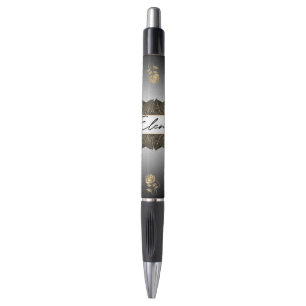 Custom gold degraded black pen