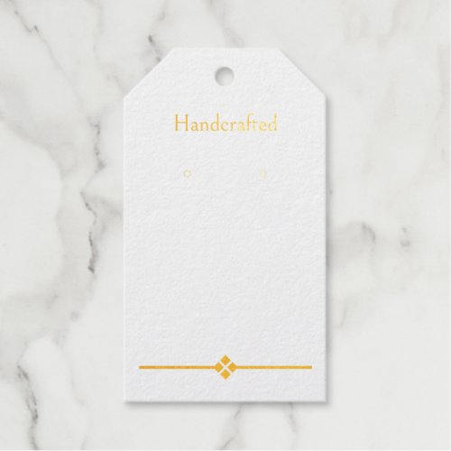 Custom Gold Diamond Hanging Earring Display Cards Foil Gift Tags