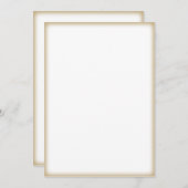 Custom Gold Edge Invitation Card - Make Your Own (Front/Back)