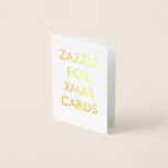 Custom Gold Foil Christmas Card at Zazzle