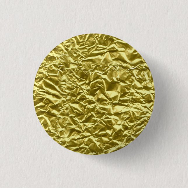 Custom gold foil effect button (Front)