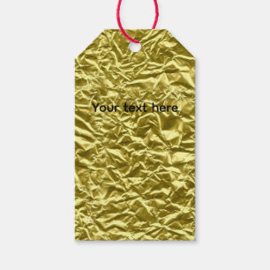 Custom gold foil effect gift tags
