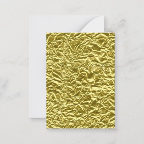 Custom gold foil effect note card