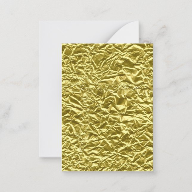 Custom gold foil effect note card (Front)