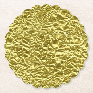 Custom gold foil effect paper coaster