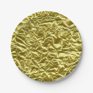 Custom gold foil effect paper plates