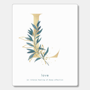 Custom Gold Foil Monogram Botanical Fun Fact Lemonade Drink Mix