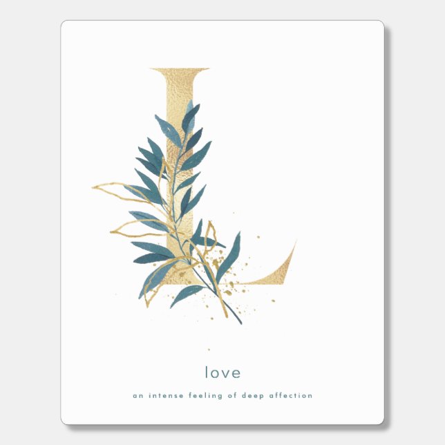 Custom Gold Foil Monogram Botanical Fun Fact Lemonade Drink Mix (Sticker)