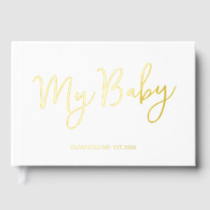 Custom Gold Foil My Baby Book Keepsake for Mother
