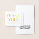[ Thumbnail: Custom Gold Foil "Thank You!" Card ]