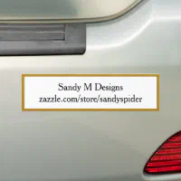 Custom Gold Frame Image Name Business Quote Slogan Bumper Sticker