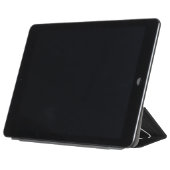 Custom Gold Glitter Black Sparkle Monogram iPad Air Cover (Folded)