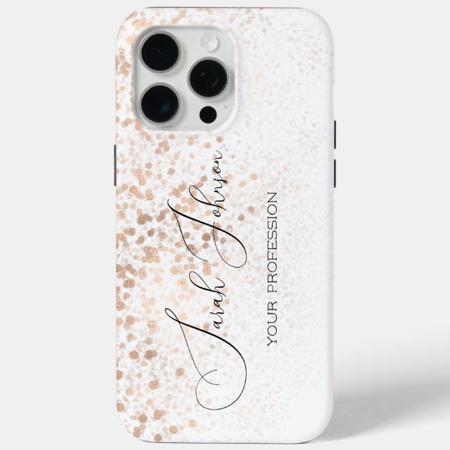 Custom Gold Glitter Case-Mate iPhone Case (Back)