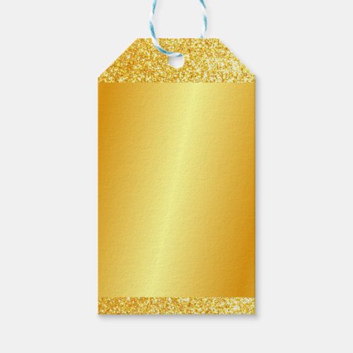 Custom Gold Glitter Look Elegant Blank Template Gift Tags